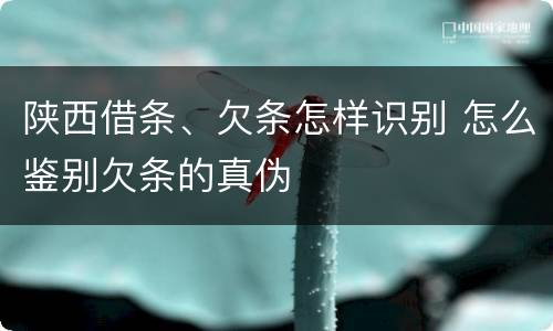 陕西借条、欠条怎样识别 怎么鉴别欠条的真伪