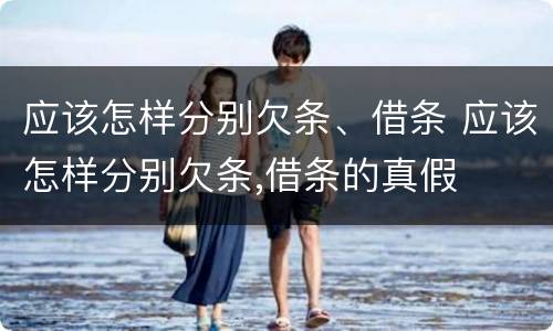 应该怎样分别欠条、借条 应该怎样分别欠条,借条的真假