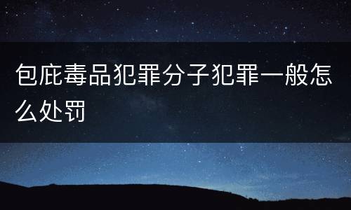 包庇毒品犯罪分子犯罪一般怎么处罚