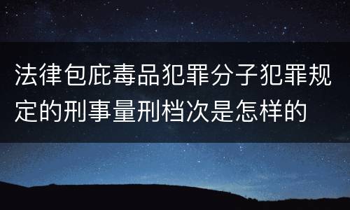 法律包庇毒品犯罪分子犯罪规定的刑事量刑档次是怎样的