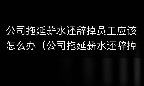 公司拖延薪水还辞掉员工应该怎么办（公司拖延薪水还辞掉员工应该怎么办理）