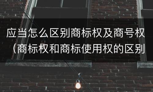 应当怎么区别商标权及商号权（商标权和商标使用权的区别）
