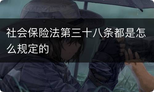 社会保险法第三十八条都是怎么规定的