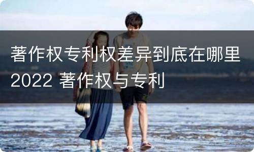 著作权专利权差异到底在哪里2022 著作权与专利