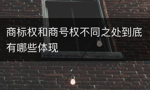 商标权和商号权不同之处到底有哪些体现