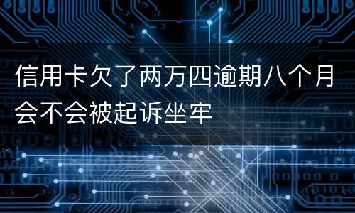 信用卡欠了两万四逾期八个月会不会被起诉坐牢