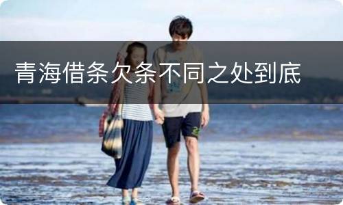 青海借条欠条不同之处到底