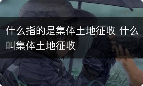 什么指的是集体土地征收 什么叫集体土地征收