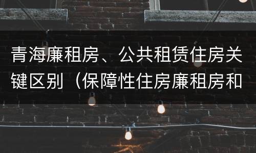 青海廉租房、公共租赁住房关键区别（保障性住房廉租房和公租房区别）