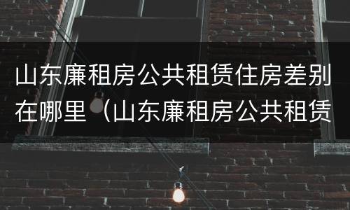 山东廉租房公共租赁住房差别在哪里（山东廉租房公共租赁住房差别在哪里查询）
