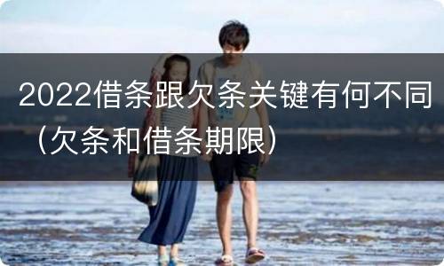 2022借条跟欠条关键有何不同（欠条和借条期限）