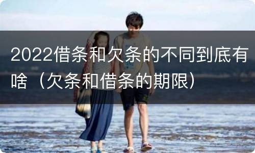 2022借条和欠条的不同到底有啥（欠条和借条的期限）