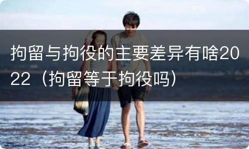 拘留与拘役的主要差异有啥2022（拘留等于拘役吗）
