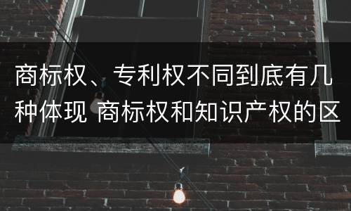 商标权、专利权不同到底有几种体现 商标权和知识产权的区别