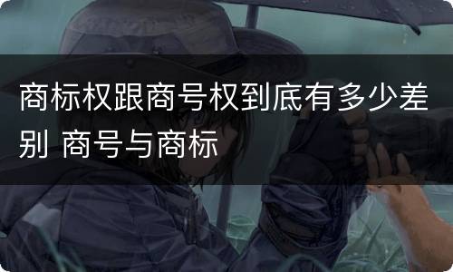 商标权跟商号权到底有多少差别 商号与商标