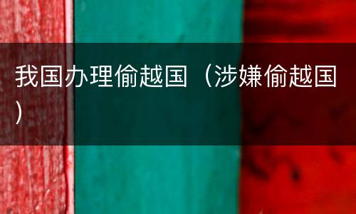 我国办理偷越国（涉嫌偷越国）