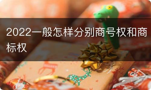 2022一般怎样分别商号权和商标权