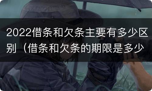 2022借条和欠条主要有多少区别（借条和欠条的期限是多少）