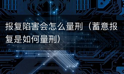 报复陷害会怎么量刑（蓄意报复是如何量刑）