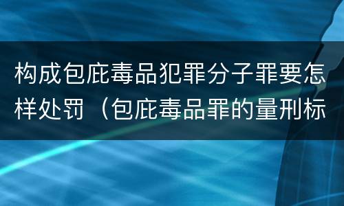 构成包庇毒品犯罪分子罪要怎样处罚（包庇毒品罪的量刑标准）