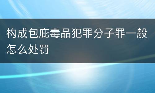 构成包庇毒品犯罪分子罪一般怎么处罚