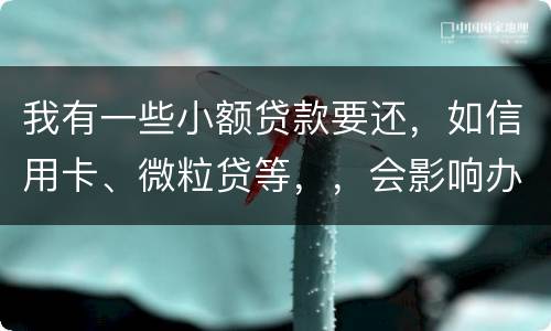 我有一些小额贷款要还，如信用卡、微粒贷等，，会影响办理房贷吗