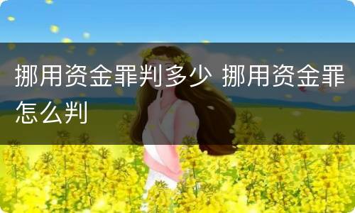 挪用资金罪判多少 挪用资金罪怎么判