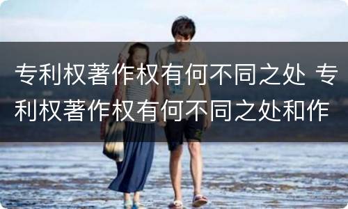 专利权著作权有何不同之处 专利权著作权有何不同之处和作用