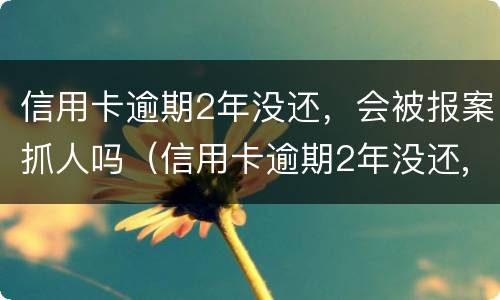 信用卡逾期2年没还，会被报案抓人吗（信用卡逾期2年没还,会被报案抓人吗怎么办）