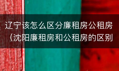 辽宁该怎么区分廉租房公租房（沈阳廉租房和公租房的区别）