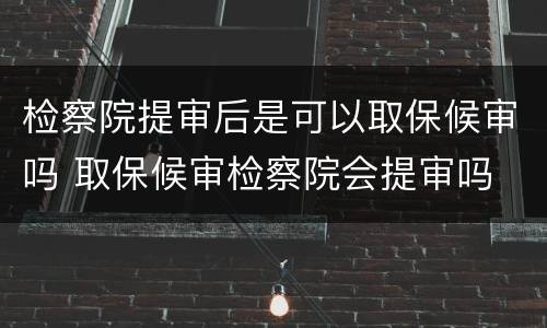 检察院提审后是可以取保候审吗 取保候审检察院会提审吗