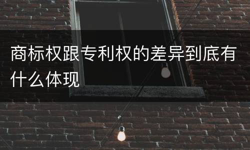 商标权跟专利权的差异到底有什么体现