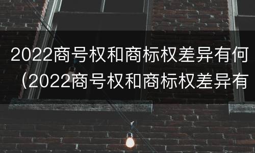 2022商号权和商标权差异有何（2022商号权和商标权差异有何影响）