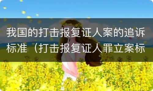 我国的打击报复证人案的追诉标准（打击报复证人罪立案标准）
