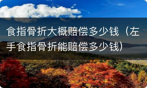 食指骨折大概赔偿多少钱（左手食指骨折能赔偿多少钱）