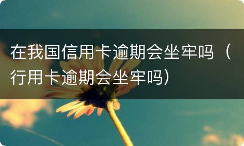 在我国信用卡逾期会坐牢吗（行用卡逾期会坐牢吗）