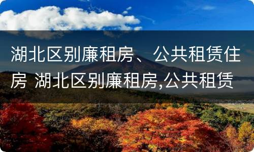 湖北区别廉租房、公共租赁住房 湖北区别廉租房,公共租赁住房怎么申请