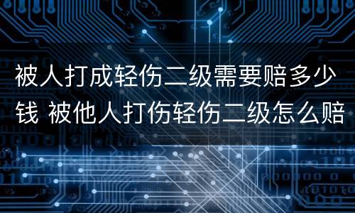 被人打成轻伤二级需要赔多少钱 被他人打伤轻伤二级怎么赔偿