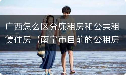 广西怎么区分廉租房和公共租赁住房（南宁市目前的公租房与廉租房的区别）