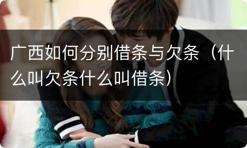 广西如何分别借条与欠条（什么叫欠条什么叫借条）
