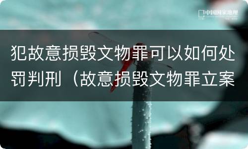 犯故意损毁文物罪可以如何处罚判刑（故意损毁文物罪立案标准）