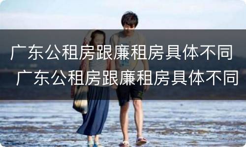 广东公租房跟廉租房具体不同 广东公租房跟廉租房具体不同吗
