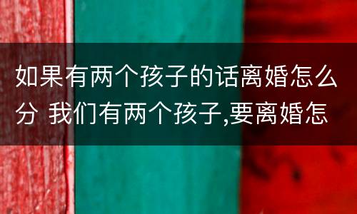 如果有两个孩子的话离婚怎么分 我们有两个孩子,要离婚怎么个离法