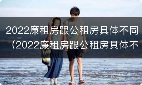 2022廉租房跟公租房具体不同（2022廉租房跟公租房具体不同吗）