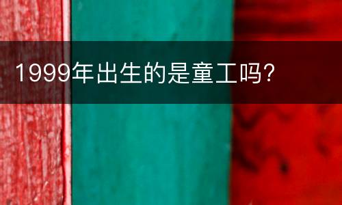 1999年出生的是童工吗?