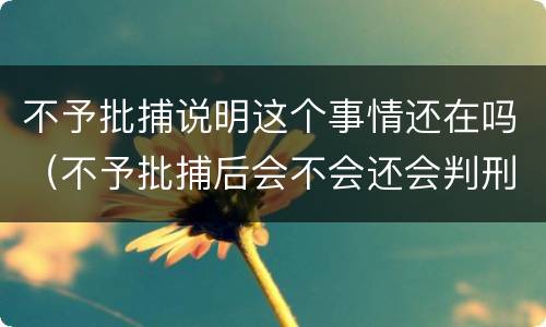 不予批捕说明这个事情还在吗（不予批捕后会不会还会判刑?）