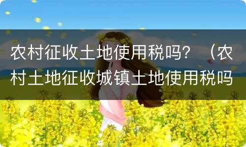 农村征收土地使用税吗？（农村土地征收城镇土地使用税吗）