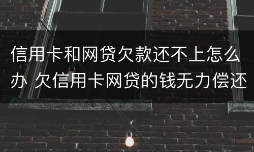 信用卡和网贷欠款还不上怎么办 欠信用卡网贷的钱无力偿还怎么办
