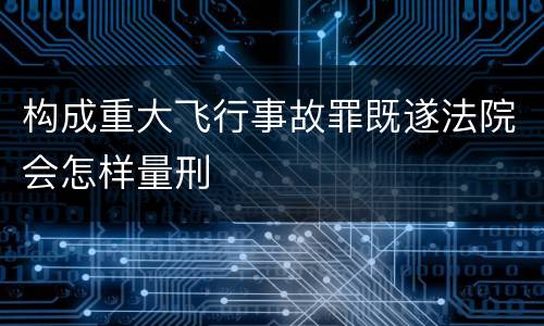 构成重大飞行事故罪既遂法院会怎样量刑
