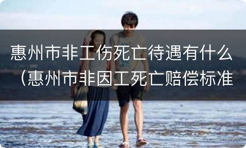 惠州市非工伤死亡待遇有什么（惠州市非因工死亡赔偿标准）